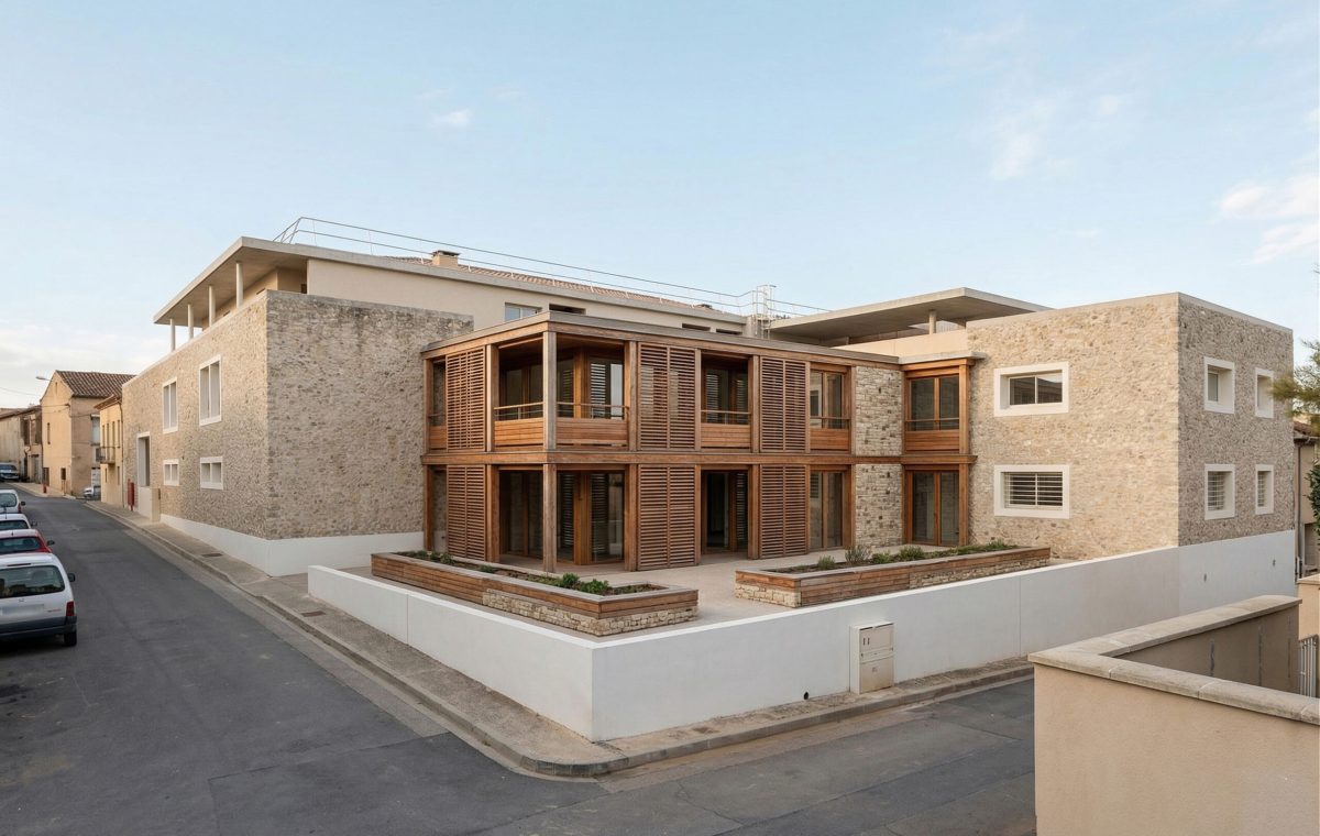EHPAD Les Jardins des Tuileries à Bessan (34) — Extension R+1 en site occupé — 56 résidents + PASA 14 — MATERIA MOE